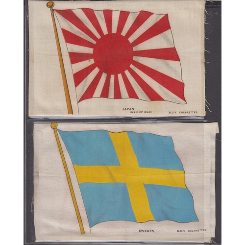 498 - An accumalation of Ciggarette Card Silk issues mainly in part sets, including BDV large Flags and Ke... 