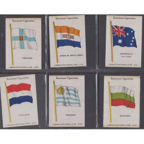 498 - An accumalation of Ciggarette Card Silk issues mainly in part sets, including BDV large Flags and Ke... 