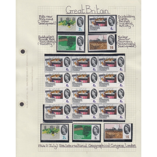 696 - A mint and used GB stamp collection from QV to QEII in x2 volumes, with a smattering of earlies stre... 