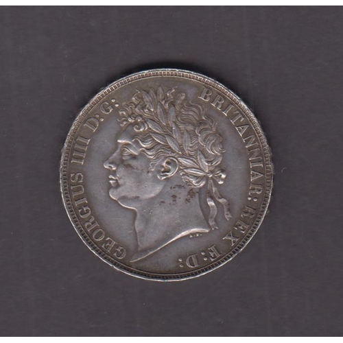 159 - UK 1821 KGIV silver Crown in high grade, with accompanying bill of sales from Spink 1966, noted smal... 