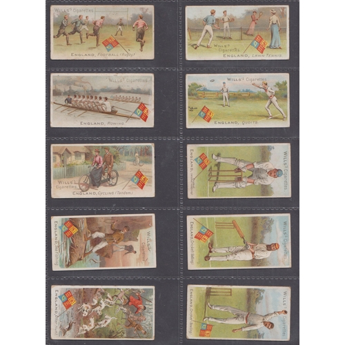 511 - 1901 Wills, Sports of all Nations (mixed backs) set, in good condition