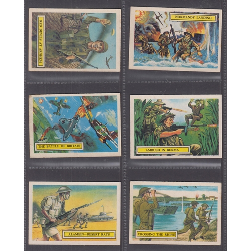 496 - A collection of x9 A&BC complete sets, including Footballers Facts 1-170, 1969 Battle cards, Civil W... 