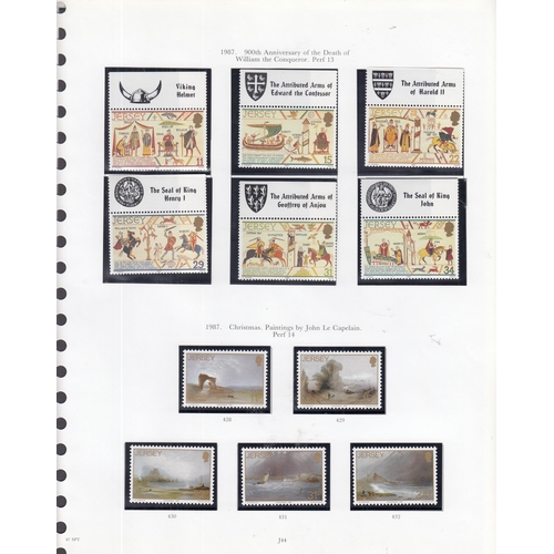 358 - A mint Channel Islands stamp collection in x2 albums and loose from the 1950s to 2012, including min... 