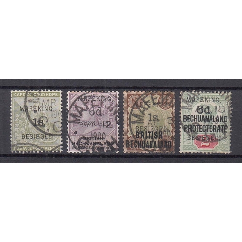 578 - A small array of the 1900 Mafeking Siege overprint issues used namely SG5,10,11 &13, good appearance... 