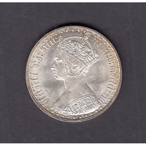 25 - UK 1873 Gothic florin, UNC