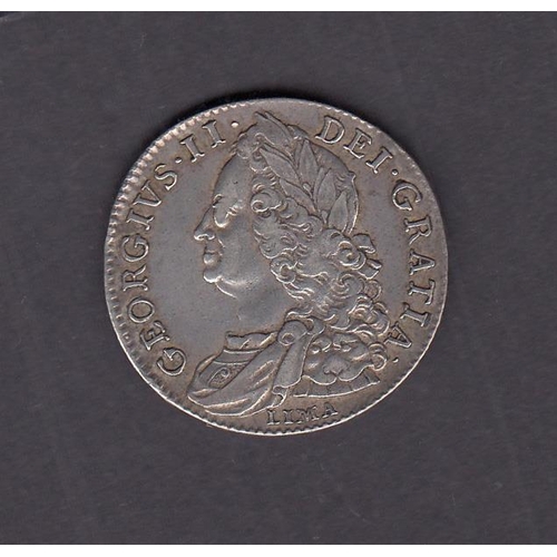 37 - UK 1746 George II 2/6d, LIMA, VF