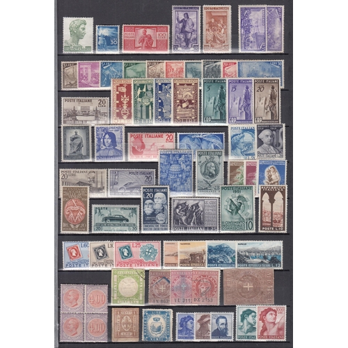 361 - A mint and used collection of Italian stamps housed in 4x albums from early/modern, noted 1957 500l ... 