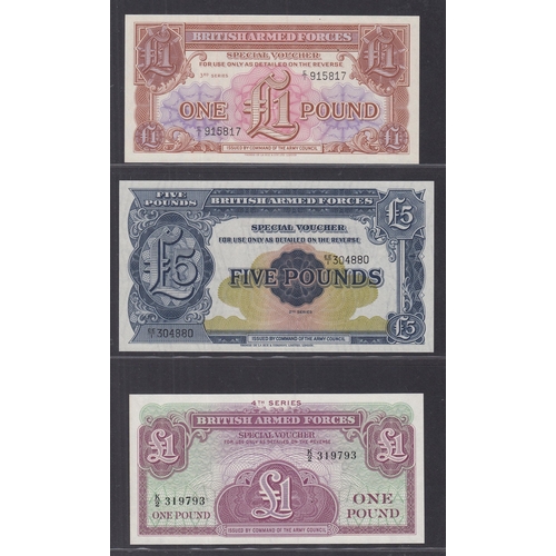 249 - A collection of x50 British Armend Forces Banknotes from 10p to £5 including notes from the second t... 