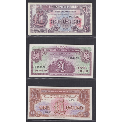 249 - A collection of x50 British Armend Forces Banknotes from 10p to £5 including notes from the second t... 