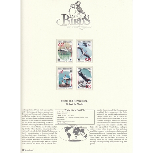 431 - A five-volume Birds stamp collection, produced by Westminster ‘Birds of the World, comprising mint u... 