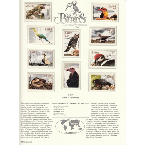 431 - A five-volume Birds stamp collection, produced by Westminster ‘Birds of the World, comprising mint u... 