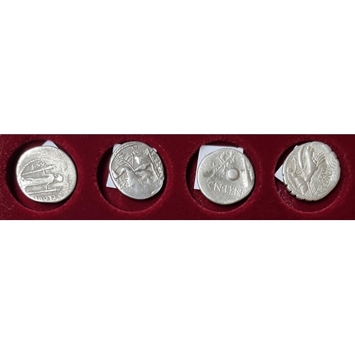 92 - Roman- A group of x4 Republican silver Denari in good condition