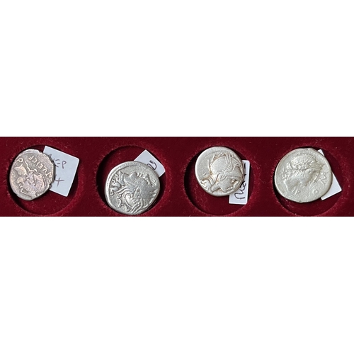 215 - Roman- A group of x4 Republican silver Denari in good condition