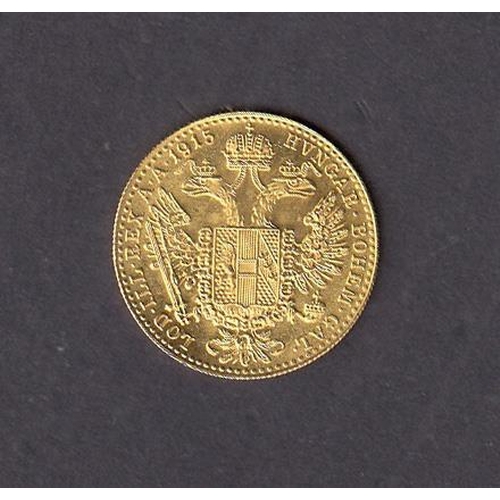 34 - Austria 1915 gold Ducat, in good condition