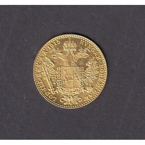 35 - Austria 1915 gold Ducat, in good condition