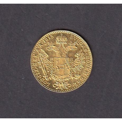 65 - Austria 1915 gold Ducat, in good condition