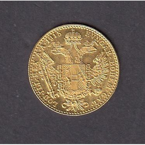 42 - Austria 1915 gold Ducat, in good condition