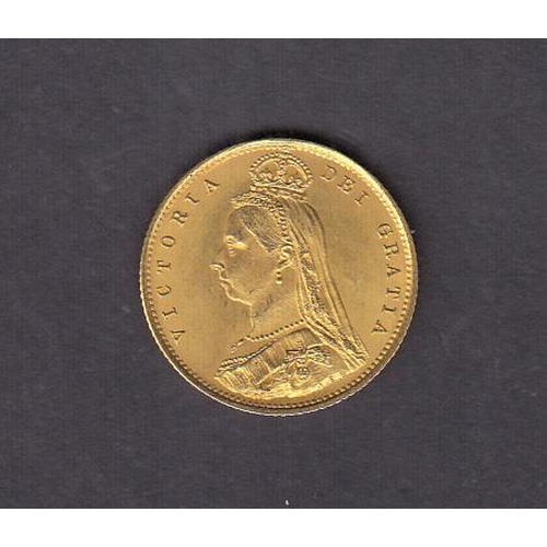 115 - UK 1887 gold half Sovereign, in good condition