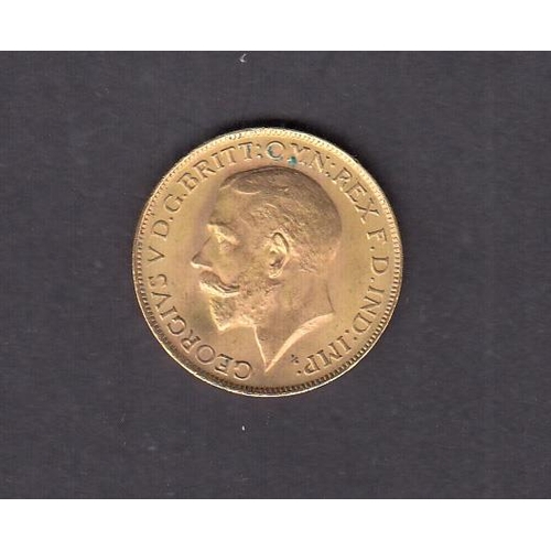 117 - UK1927 gold full Sovereign, SA Mint mark, in good condition