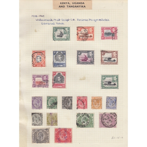 474 - A collection of British Commonwealth all periods, noted a Kings collection used on old album leaves,... 