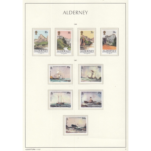 580 - A collection of Alderney u/m substantially complete for period 1983/2012 within a hingeless lighthou... 