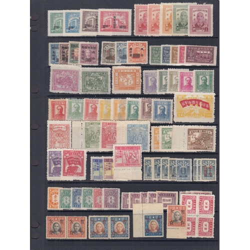 589 - A duplicated mint and used accumulation of chiefly 1930s Chinese issues in 2 stock books, noted Prov... 