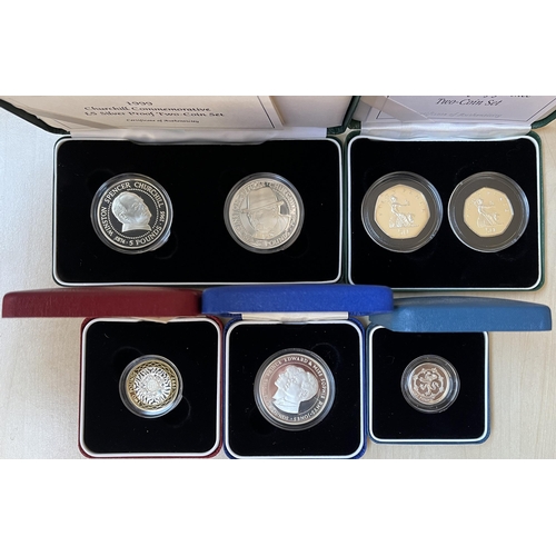 99 - A group of x11 silver proof coins produced by The Royal Mint, including UK 1997 Diana silver proof C... 