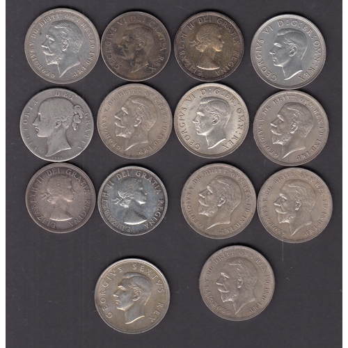 72 - A group of mainly UK Crowns, including QV 1844 silver Crown (worn), KGV 1935 Crown x6, KGVI 1937 Cro... 