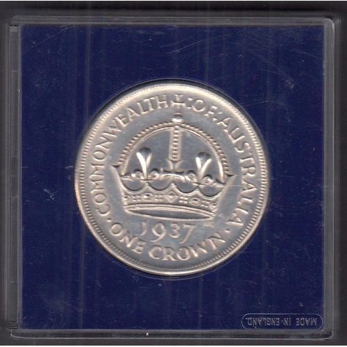 60 - Australia 1937 KGVI silver Crown, in good condition