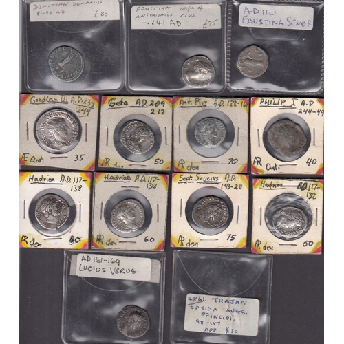 269 - An accumulation of x40+ Roman silver and Bronze coins, including some facsimiles, noted Gordian III ... 