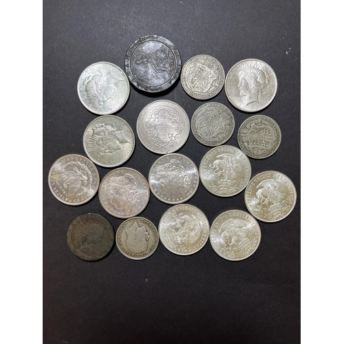 270 - A collection of World mainly 20th Century circulated coins in plastic pages (sticky), strength in si... 