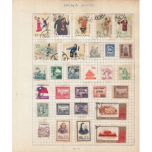 446 - A mint and used World/Coin/banknote collection, mainly mid period, strength in Far East stamps inclu... 