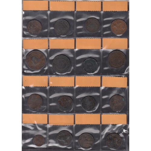 253 - A group of x20 UK copper Tokens from the 18th & 19th Century, noted 1787 J. Wilkinson ½d, 1792 John ... 