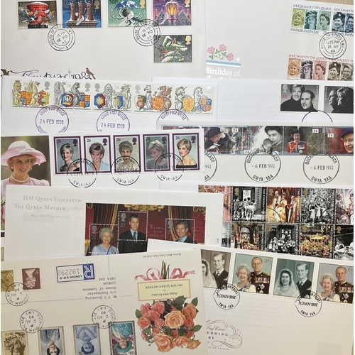 338 - An 8 volume GB QEII FDC collection, produced by the Royal Mail from 1983 to 2019 with House of Lords... 