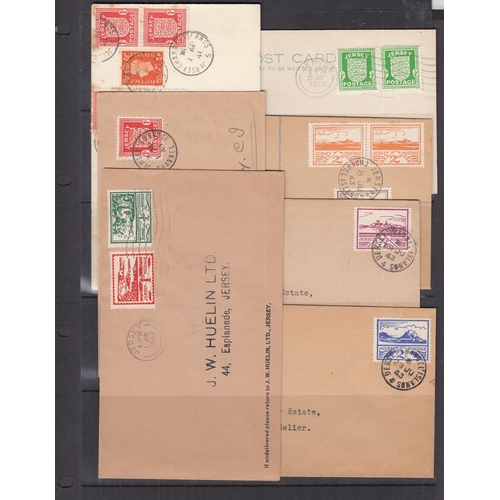 582 - A small Group of Jersey and Guernsey WWII issues, including mint sets and covers