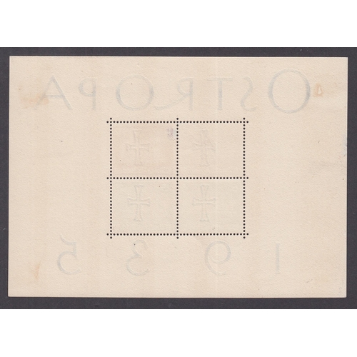 650 - 1935 OSTROPA mini sheet unused (many of these are found with the gummed soaked off). Cat (as mint) £... 