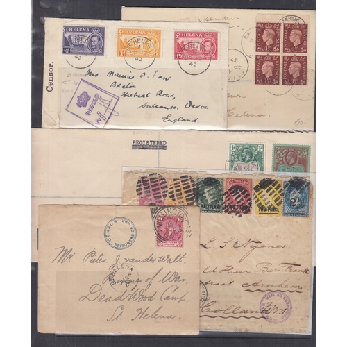 357 - St. Helena Postal History collection in 2 albums in with a 1813 letter from Sir Hudson Lowe (Napoleo... 