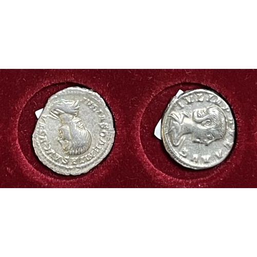 132 - Roman – A pair of 3rd Century silver Denaris for Julia Paula and Julia Soaemias, in good condition