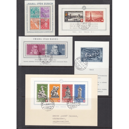 691 - 1934/56 used collection on pages, mostly comprising the m/sheets and including 1934 NABA (Liniger Ce... 