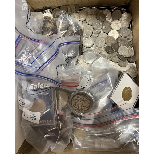 59 - An accumulation of World coins, strength in UK post 1947 circulated coins (weight 23+ Kilos) in gene... 