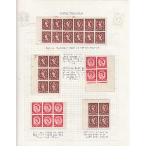 539 - A mint collection on album pages from KGVI to QEII, including sets, inverted watermarks, coils, Post... 