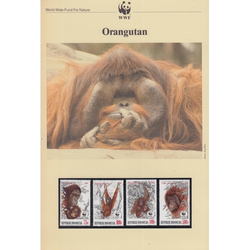 327 - A collection of WWF issues hosed in x9 albums, including mint sets, used Maxi Cards and FDCs, good c... 