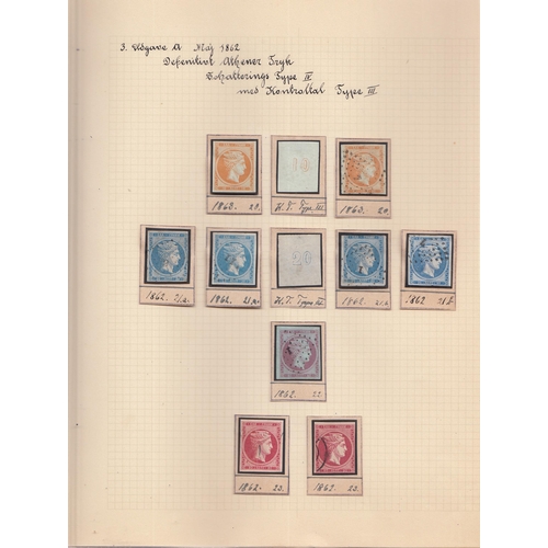 631 - 1861/87 Hermes Heads collection in album, neatly presented and annotated, arranged by printing (roug... 