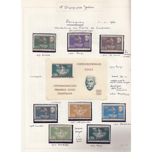 404 - 1964 Tokyo Olympics substantial collection neatly presented in album with 642 stamps (mostly mint) a... 