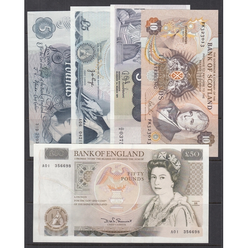 34 - A collection of x49 UK QEII banknotes from £1 to £50, including many in higher grade (face £230), no... 