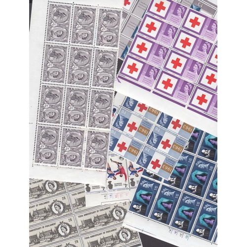 297 - A small box of GB QEII mint pre-decimal commemorative sets, blocks and part sheets, including Red Cr... 