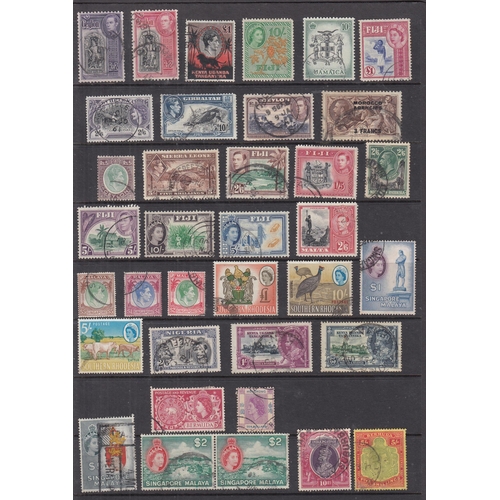 299 - Several hundred leaves and stock cards of mixed material, including Ireland 1922 ovpts mint, KGVI an... 