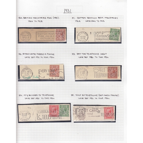 252 - GB Slogan Postmark collection neatly written up and presented in 11 albums, a few GV and Ed VIII, GV... 