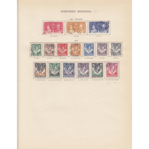 350 - 1937/52 used KGVI Commonwealth collection in 3 printed New Age albums, a very useful range of materi... 