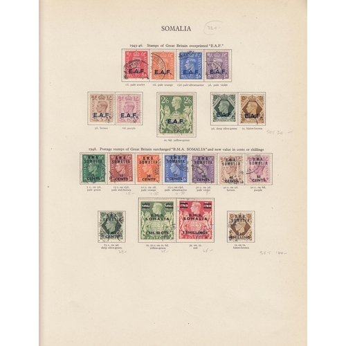 350 - 1937/52 used KGVI Commonwealth collection in 3 printed New Age albums, a very useful range of materi... 